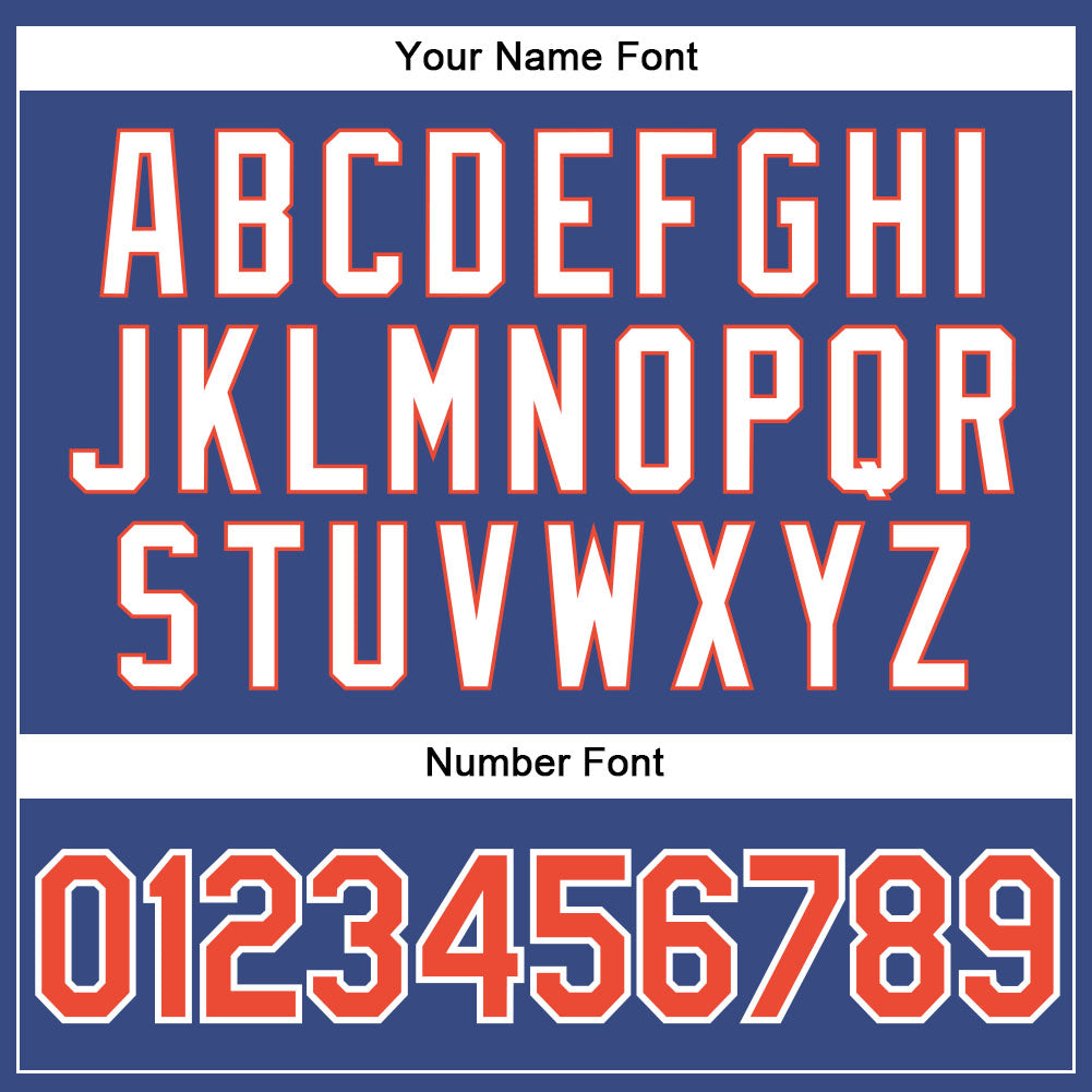 Custom Royal White Pinstripe Orange-White Authentic Basketball Jersey Limited