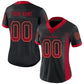 Custom Black Red-Old Gold Mesh Drift Fashion Football Jersey Limited