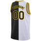 Custom White Black-Gold Authentic Split Fashion Basketball Jersey Limited