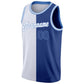 Custom White Royal-Light Blue Authentic Split Fashion Basketball Jersey Limited