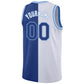 Custom White Royal-Light Blue Authentic Split Fashion Basketball Jersey Limited