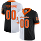 Custom Black Orange-White Mesh Split Fashion Football Jersey Limited
