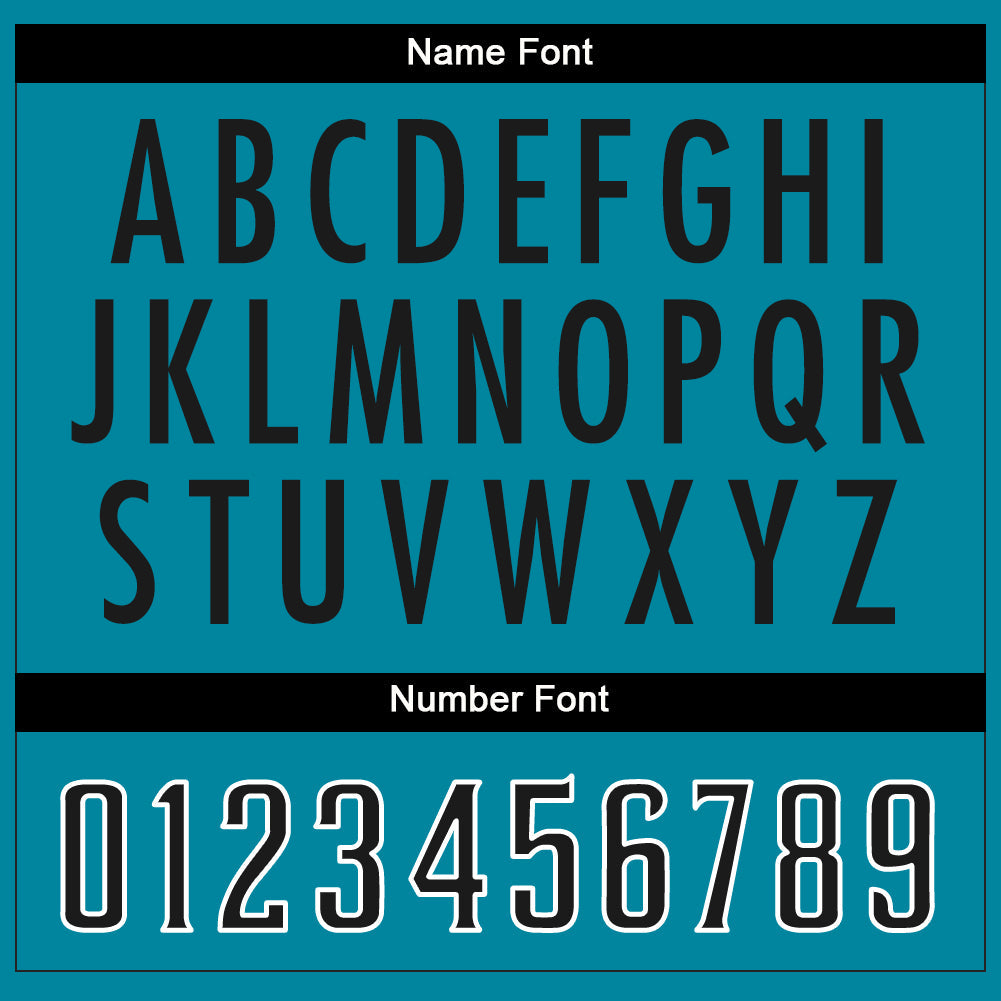 Custom Teal Black-White Mesh Split Fashion Football Jersey Limited