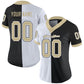 Custom Black Vegas Gold-White Mesh Split Fashion Football Jersey Limited