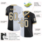 Custom Black Vegas Gold-White Mesh Split Fashion Football Jersey Limited