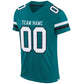 Custom Teal White-Black Mesh Authentic Football Jersey Limited