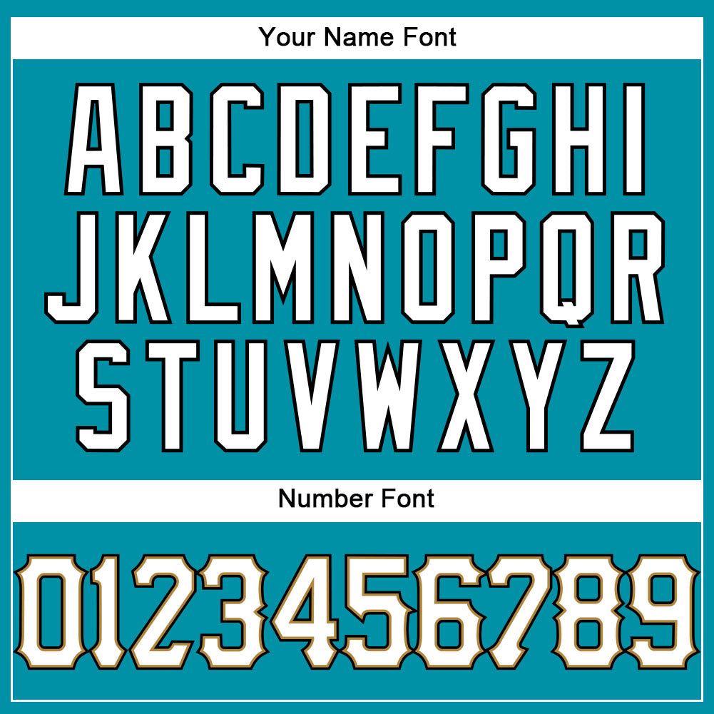 Custom Teal White Pinstripe White-Old Gold Authentic Basketball Jersey Limited