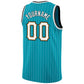 Custom Teal White Pinstripe White-Old Gold Authentic Basketball Jersey Limited
