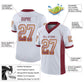Custom White Burgundy-Gold Mesh Drift Fashion Football Jersey Limited