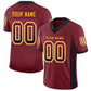 Custom Burgundy Black-Gold Mesh Drift Fashion Football Jersey Limited