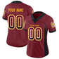 Custom Burgundy Black-Gold Mesh Drift Fashion Football Jersey Limited