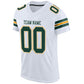 Custom White Green-Gold Mesh Authentic Football Jersey Limited