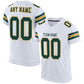 Custom White Green-Gold Mesh Authentic Football Jersey Limited