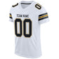 Custom White Black-Old Gold Mesh Authentic Football Jersey Limited