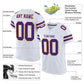 Custom White Purple-Gold Mesh Authentic Football Jersey Limited