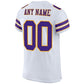 Custom White Purple-Gold Mesh Authentic Football Jersey Limited