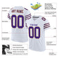 Custom White Purple-Gold Mesh Authentic Football Jersey Limited