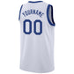 Custom White Royal-Red Round Neck Rib-Knit Basketball Jersey Limited