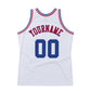 Custom White Royal-Red Authentic Throwback Basketball Jersey Limited