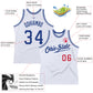 Custom White Royal-Red Authentic Throwback Basketball Jersey Limited