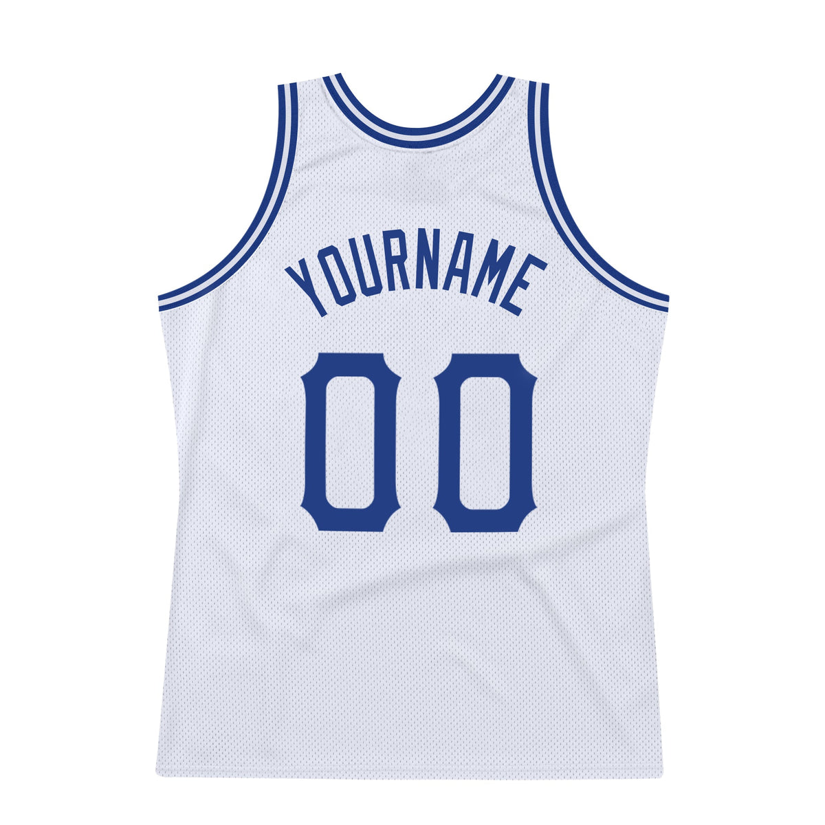 Custom White Royal-Red Authentic Throwback Basketball Jersey Limited