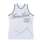 Custom White White-Black Authentic Throwback Basketball Jersey Limited