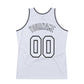 Custom White White-Black Authentic Throwback Basketball Jersey Limited