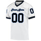 Custom White Black-Light Blue Mesh Authentic Throwback Football Jersey Limited