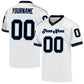 Custom White Black-Light Blue Mesh Authentic Throwback Football Jersey Limited