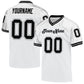 Custom White Black-Gray Mesh Authentic Throwback Football Jersey Limited