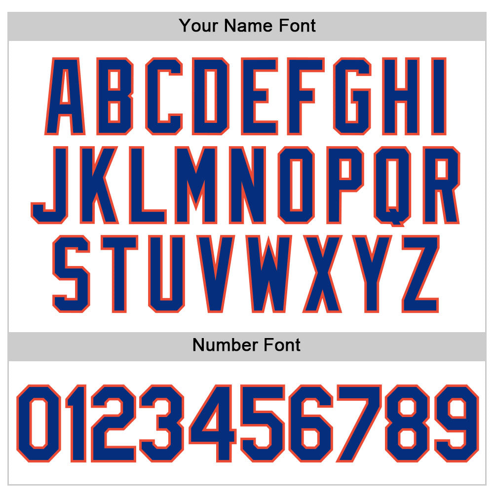 Custom White Royal Pinstripe Royal-Orange Authentic Basketball Jersey Limited