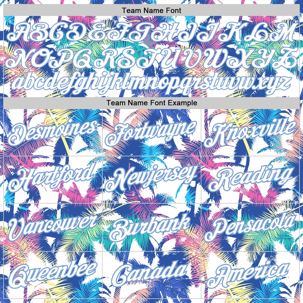 Custom White White-Light Blue 3D Pattern Hawaii Palm Trees Authentic Basketball Jersey Limited